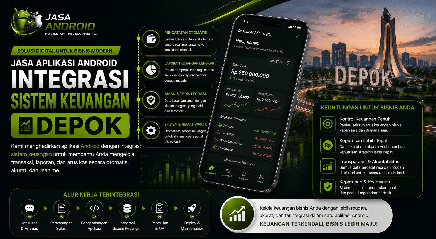 Jasa Aplikasi Android Integrasi Sistem Keuangan Depok untuk Bisnis yang Ingin Lebih Rapi, Cepat, dan Profesional
